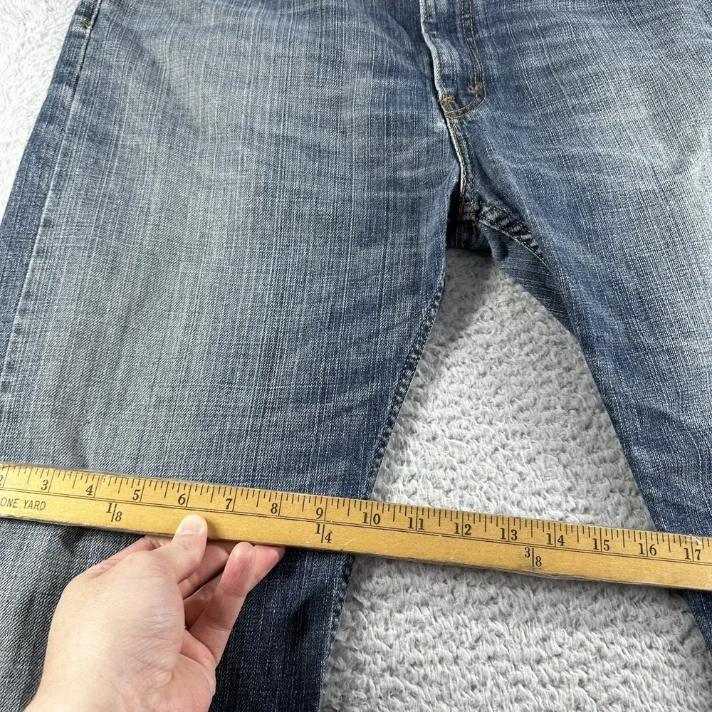 Levis 505 Mens Jeans 38x30 (37x28) Distressed Faded Blue  Regular Straight Y2K